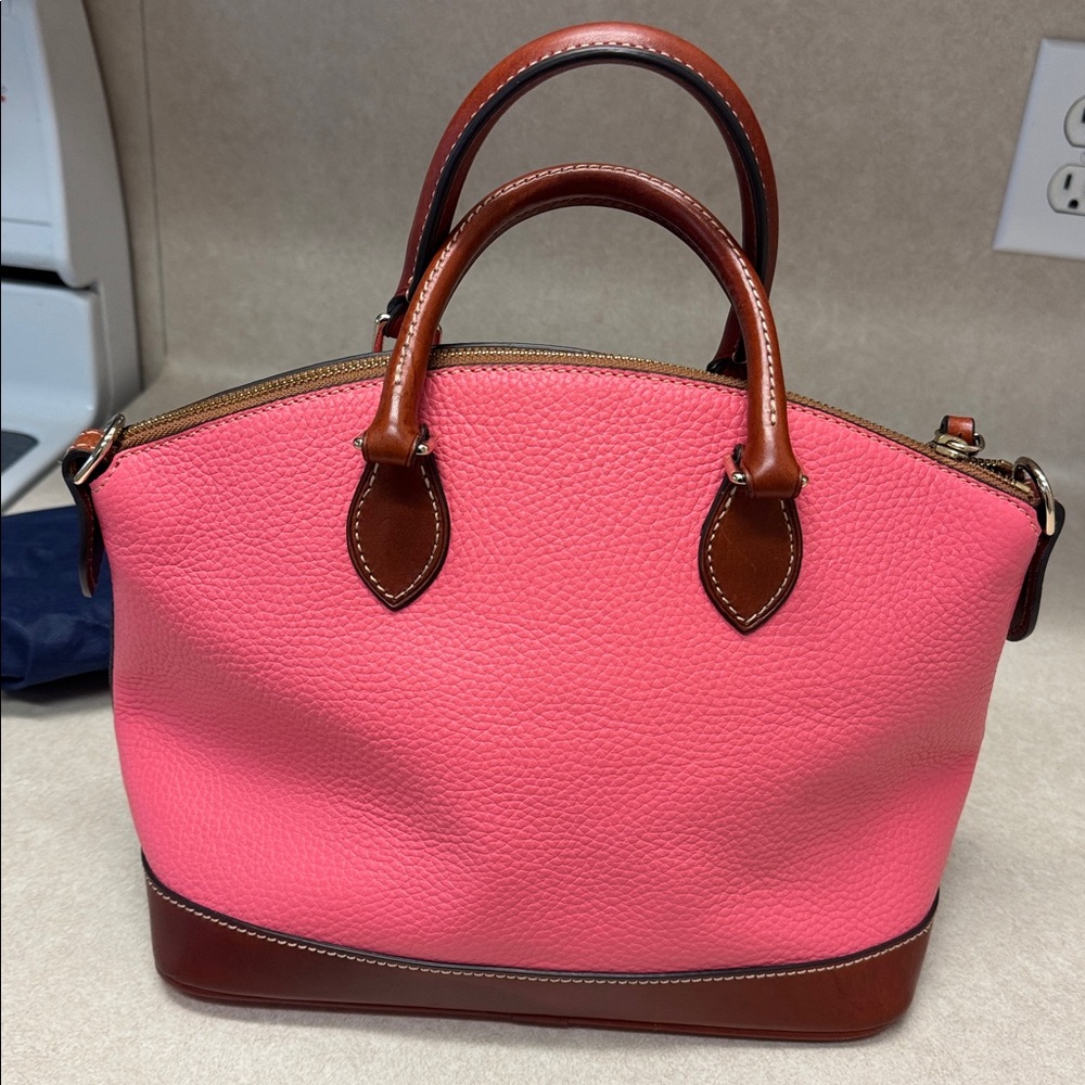 Dooney & Bourke Pink and Brown Satchel - Picture 2 of 6